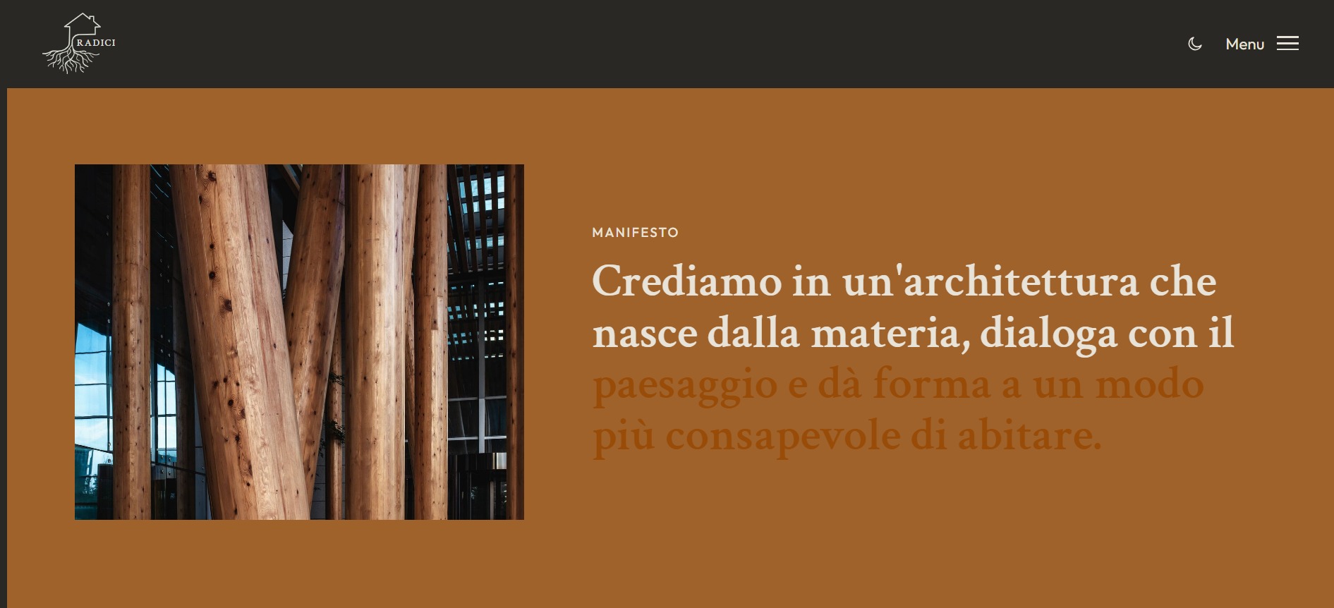 Sezione Manifesto dello studio